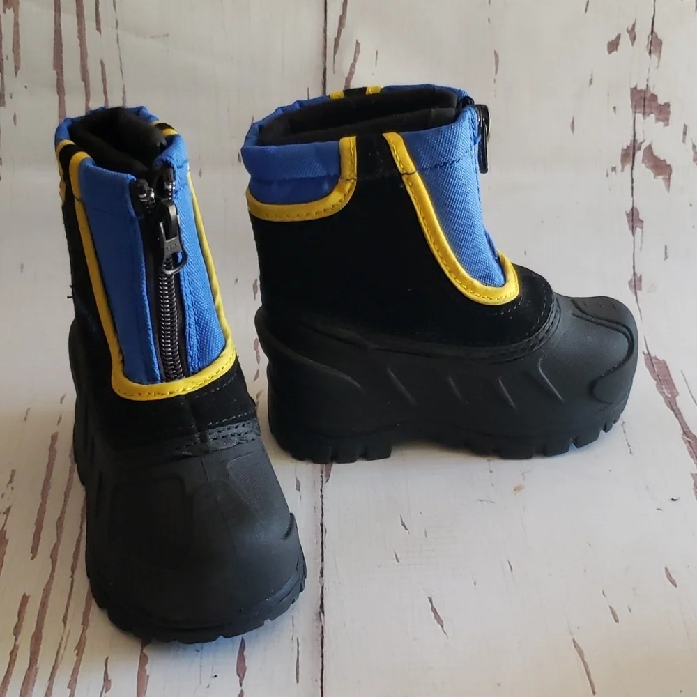 Itasca Snow Blue And Black Rain Snow Winter Toddler Boots Size 7